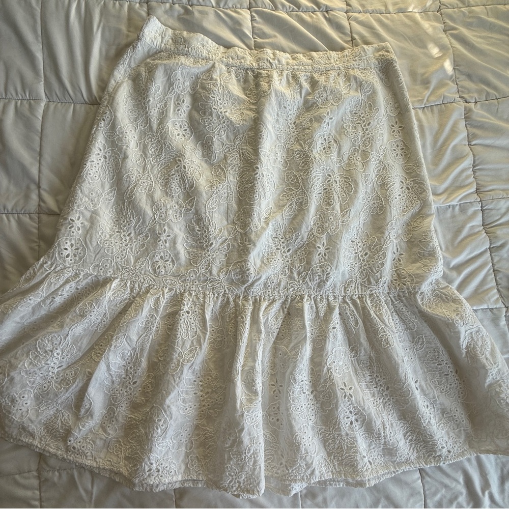 Sofia by Sofia Vergara White Eyelet Midi Skirt Size XXXL (3X) - Picture 5 of 11